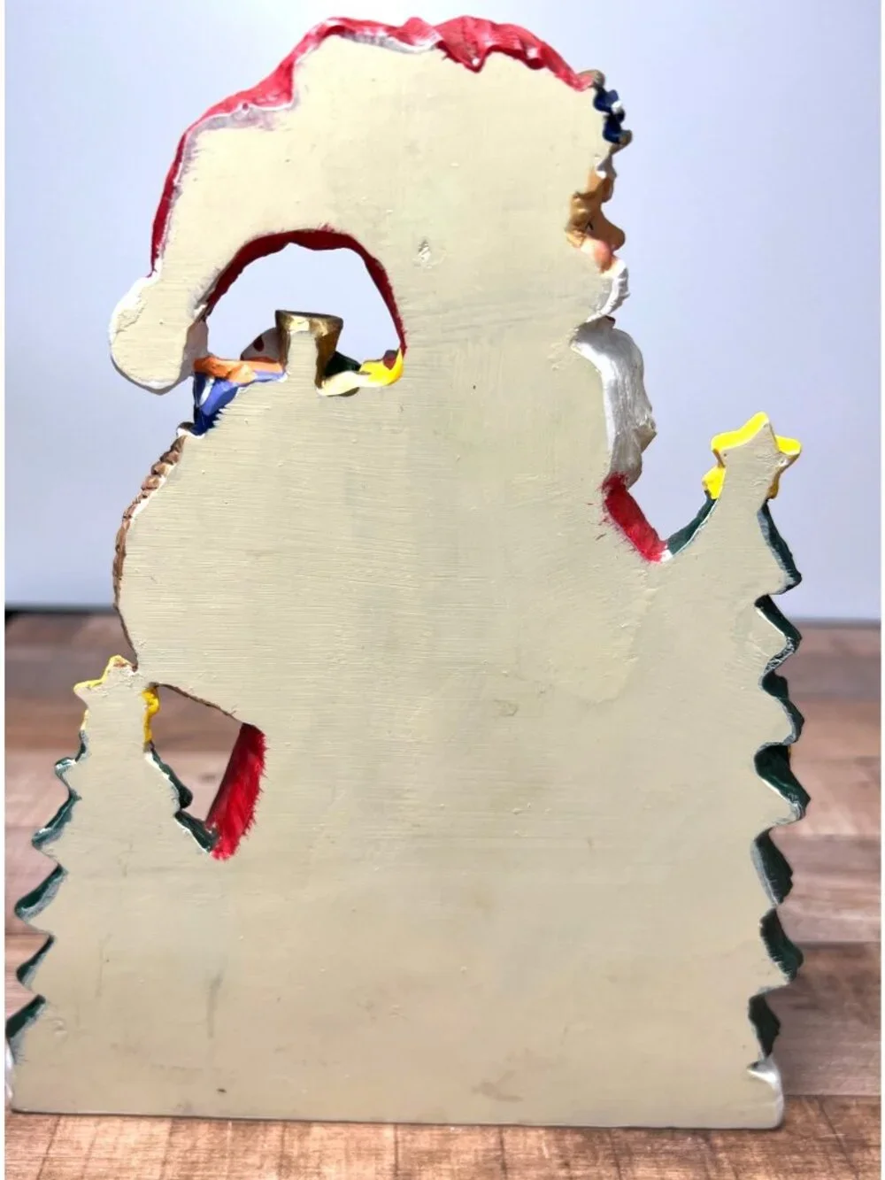 Santa Figurine With Gift Bag & Lantern Door Stop Heavy